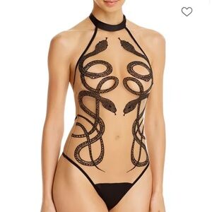 NWT! Thistle & Spire Medusa Bodysuit Biscotti Sz. Medium